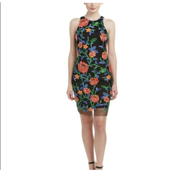 Alexia Admor Embroidered Mesh Floral‎ Sheath Dress - Picture 2 of 8